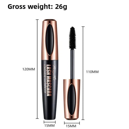 Waterproof Anti-sweat Mascara Lengthens Eyelashes Extension Black Silk Fiber Mascara Female Non-smudge Mascara Makeup Cosmetic