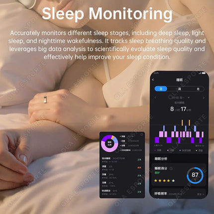 NEW Smart Ring Blood Pressure Heart Rate Sleep Monitoring Smartring IP68 & 5ATM Waterproof Multi-sport Mode Smartring Man Women