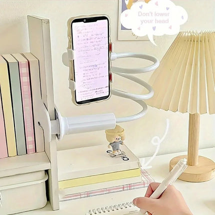 Lazy Gooseneck Long Arm Clip Bracket 360° Flexible Bedside Desktop Overhead Phone Holder For iPhone Samsung Live Stream