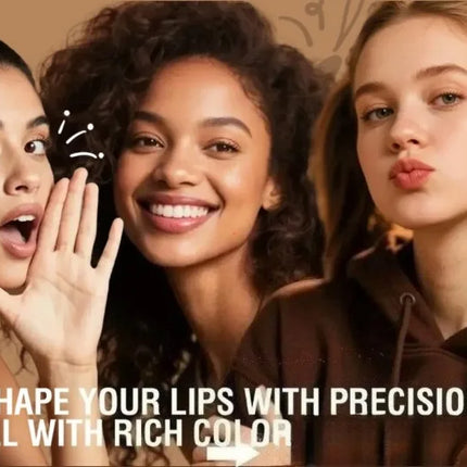 6 Colors Liquid Lip Liner Pencil Long Lasting Nude Lipstick Matte Lip Liner Stick Non-stick Cup Natural Lips Contour Pen Makeup