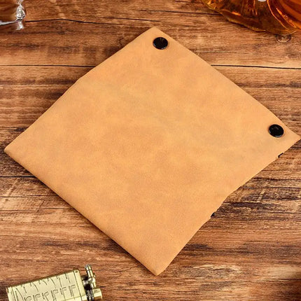 (Ce14)Frosted Leather Hand Cigarette Bag Foldable Storage Bag Handmade Tobacco Lighter Pouch Tobacco Moisturizing Bag