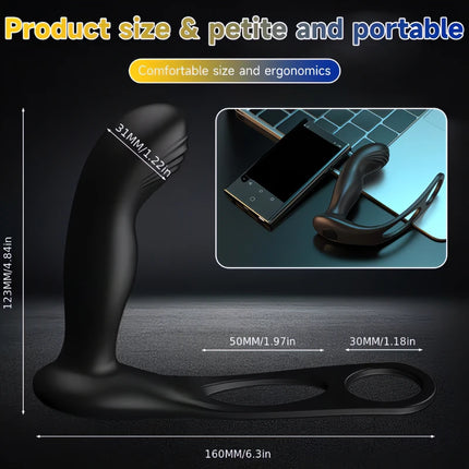 APP Control Vibrator for Men Male Thrusting Vibartor Prostate Massager Delayed Ejaculation Cork Ring Butt Plug Sex Toy for Adult