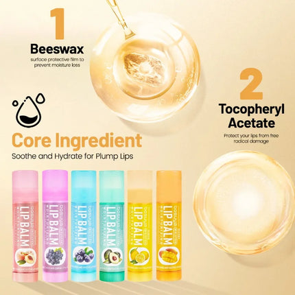 Fruit Flavor Lip Balm Set Moisturizing Lip Care Lip Balm Winter Lip Moisturizing Care Products Beauty and Health Products