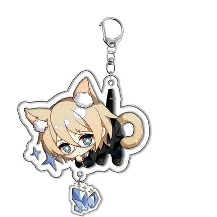 Anime Danwanlunpo Acrylic Keychain Cosplay Figures Naegi Makoto Kirigiri Kyoko Maizono Pendant Bag Accessories Fans Keyring
