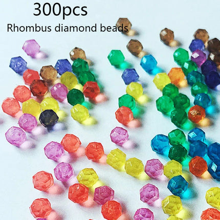 300pcs Hama Beads 3D Handmade Puzzles Magic Beads 5mm DIY Water Spray Beads Ball Games Children Educational Toys for Girls Boy