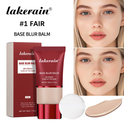 Foundation and Puff  Makeup Base Waterproof Long Lasting Control Oil Matte Bronze Facial Liquid Foundation Cosmetics Makeup