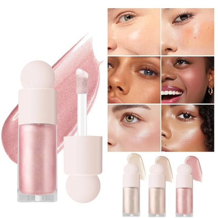 3 Colors Shimmer Liquid Highlighter Long-lasting Face Body Brightening Liquid Glitter Music Festival Party Makeup Accessories