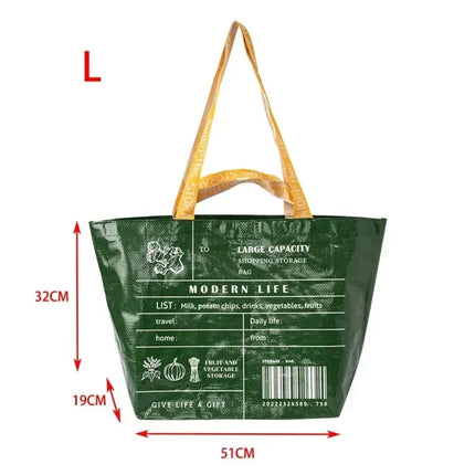 Foldable Reusable Eco Shopping Tote Bag for Women, Large Grocery Produce Bag with Pocket, Lightweight Durable Handbag