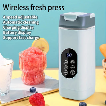 2026 New Upgrade Multifunctional Portable Wireless Blender USB Charging With 4 Modes 12-Blade Ice Crush Blender Auto Clean Leak-