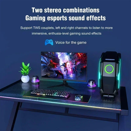 M2 Magnetic Bluetooth Speaker RGB Mini Portable Speaker Magnetic Phone Holder Ring Wireless Sound Box Bluetooth Speaker Tower