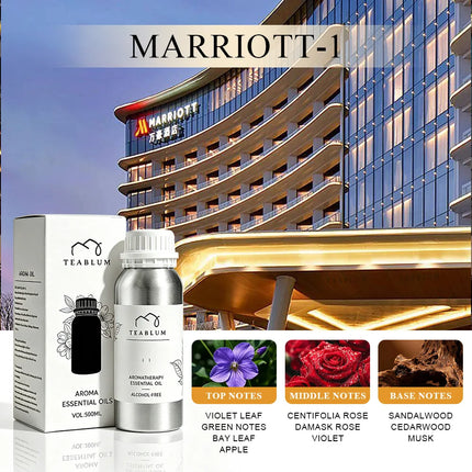 TEABLUM 500ML Aromatic Hotel Essential Oil Hotels Home Air Freshener Pure Plant Essential Oil Alcohol Free for Electric Diffuser