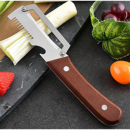 Multifunctional Paring Knife Stainless Steel Material Wooden Handle Fruit & Vegetable Knives 3-in-1 Fruit Potato Peeler 1/2/3PCS