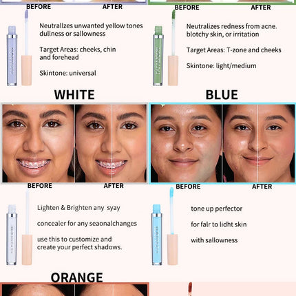 Liquid Concealer Face Contour Dark Circle Cover Makeup Face Foundation Concealer Correcting Skin Color Women Beauty Maquiagem