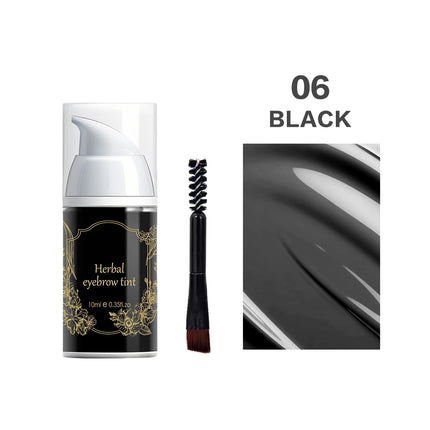 Waterproof Henna Brow Tint Kit Professional Salon Formula Long-Lasting Natural Eyebrow Dye Black&Brown Easy to Use at Home