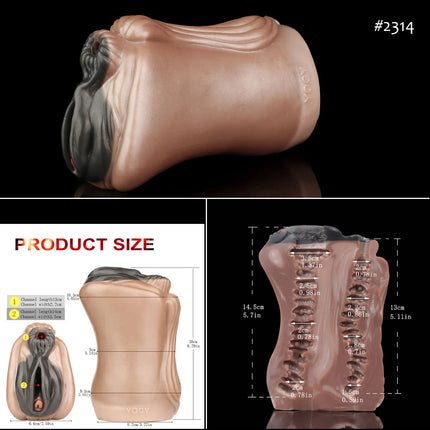 FAAK Color Mixed Ultral Soft Male Masturbator Silicone Fantasy Pussy Anal Stroker Erotic Fetish Stimulation Sex Toy for Men