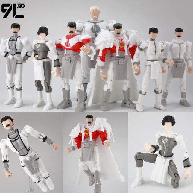 9L3D Printed Indomitable Hero Tech Jacker Lucky13 Action Figure Dummy13 Multi-Jointed Collectible Model Toy T13 Birthday Present
