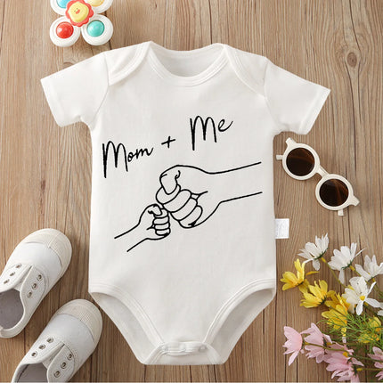 MOM And ME Exquisite Print 100% Cotton Cloths Comfortable Onesie Bodysuit for Baby Jumpsuit for 0 To 12 Months Newborn