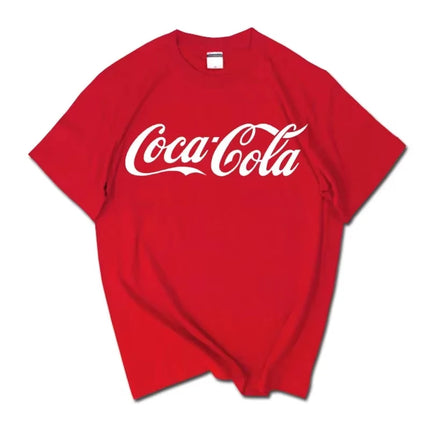 2026 Summer New Trendy Brand INS Pepsi Cola Joint T-shirt Sprite Coca-Cola Men's and Women's Loose Cotton Couple's Short Sleeves