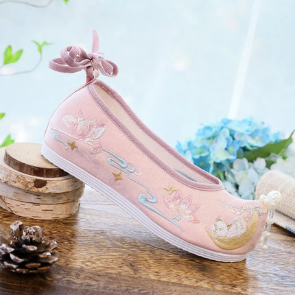Chasing Moon Hot Sale Of The Season New Style Ming Dynasty Hanfu Shoes National Style Upturned Head Cotton Shoes Ancient Wedding