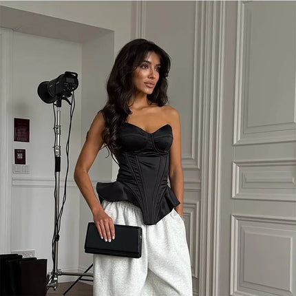 Fashion Women Sexy Lace Patchwork Sequin Sling Top Off Shoulder Backless Sleeveless See Through Slim Vests 2025 Lady Club Wear