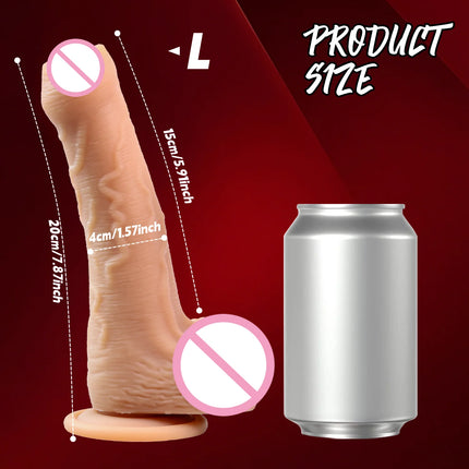 Realistic Long foreskin Dildos Soft Silicon Penis Penetration Anal Plug Stimulato Vagina Dildo Sexy Adult Sex Toys for Women Men