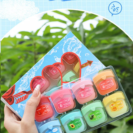 4/6/8pcs lipstick gift set, 8 kinds of fruit flavor lip gloss, base lipstick, colorless lipstick, party supplies gifts