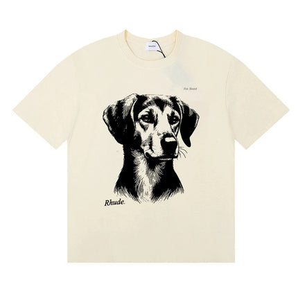 26SS New American Style Rhude T-Shirt High Street Hip Hop Fashion Men's Women's Trendy Short Sleeve Stock