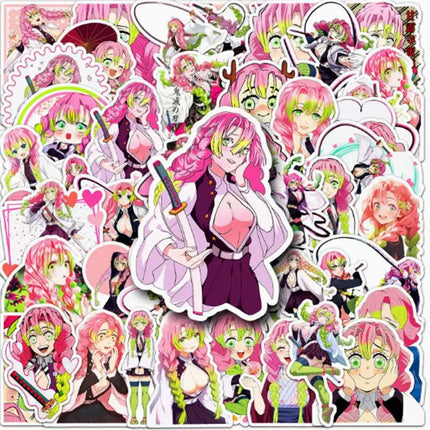 50pcs Various Cartoon Demon Slayer Graffiti Sticker Waterproof DIY Decals for Phone Ipad Luggage Thermos water bottle Decor