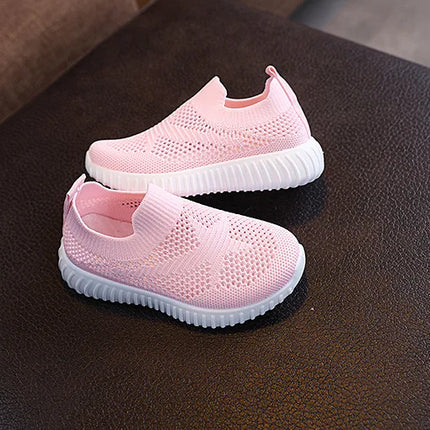 Children's Running Sneakers Boys Girls Casual Mesh Breathable Non-Slip Walking Patchwork Tennis Toddler Soft-Soled Girls' Shoes