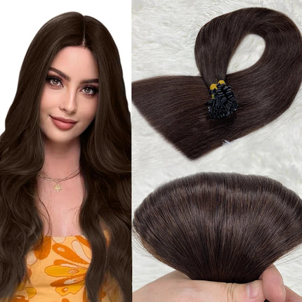 Flat Tip Human Hair Extension Remy Hair 1g/s 18-28 inch Real Remy Silky Straight Black Brown Pre Bonded Keratin Fusion Hair