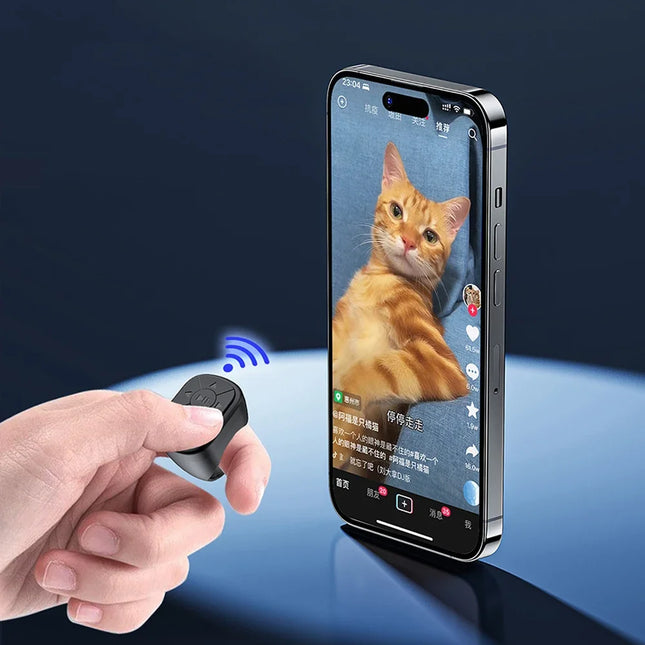 Mobile Phone Video Remote Control Button Mini Fingertip Ring Remote Control Blutooth 5.3 Scrolling Fingertip Controller Page
