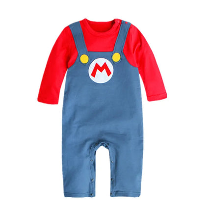 Super Mario Luigi Baby Set - Long Sleeve Romper Hat