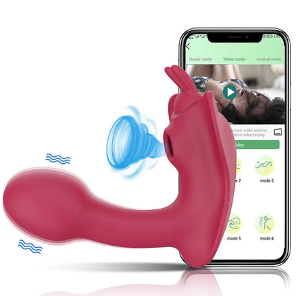 Wearable Sucking Panty Vibrator Butterfly Vibrators Dildo Adult Sex Toys For Women APP Vibrating Egg Vaginal Clitoris Stimulator