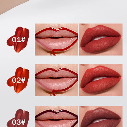 O'CHEAL Peel Off Lip Lip Liner Long-Lasting Lip Gloss High Color Rendering Tear-off 6 Color Waterproof  Matte Lip liner Makeup