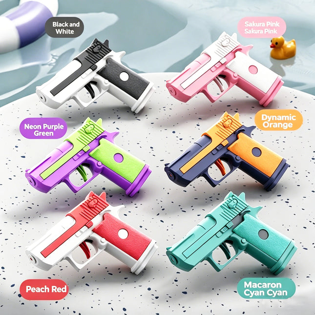 Mini Water Pistol Mechanical Continuous Firing Water Gun Summer Pool Shooting Watergun Manual Water Gun Outdoor Game Toys Gifts