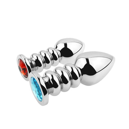 Metal Anal Beads Butt Plug Set Wearable Small Large Anal Plug G Spot Dildo Insert Vagina Extender Anus Sex Toy For Woman Man
