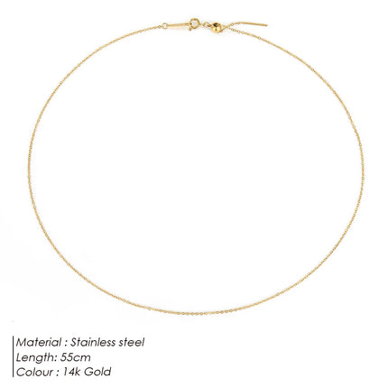 eManco Adjusta Long Layered Pendant Necklace  Stainless Steel Necklace Chocker Necklaces for Women Fashion Jewelry YX26925