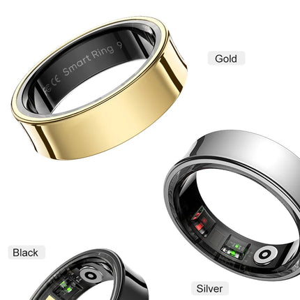 R09 Smart Ring Men Women with Charging Case Heart Rate Blood Oxygen 5ATM Waterproof SmartRing For Xiaomi Samsung Android IOS