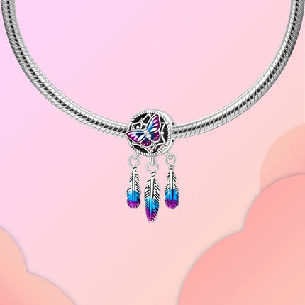 Original Charms 925 Sterling Silver Butterfly Pendant Dragonfly Flowers Bead For Women Necklace DIY Bracelet Fine Jewelry Gift