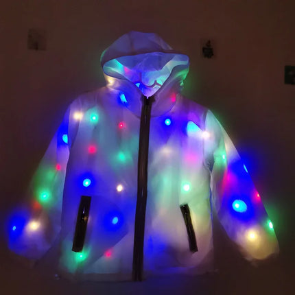 Cool led lights clothes lumnious man jacket with led lights Rave performance Dress for dancing man night running led costume