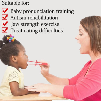 Chewing Teether Tube for Adult Kids Speech Therapy Autism Sensory Rehabilitation Lower jaw Tongue Muscle Trainer Talk Tools