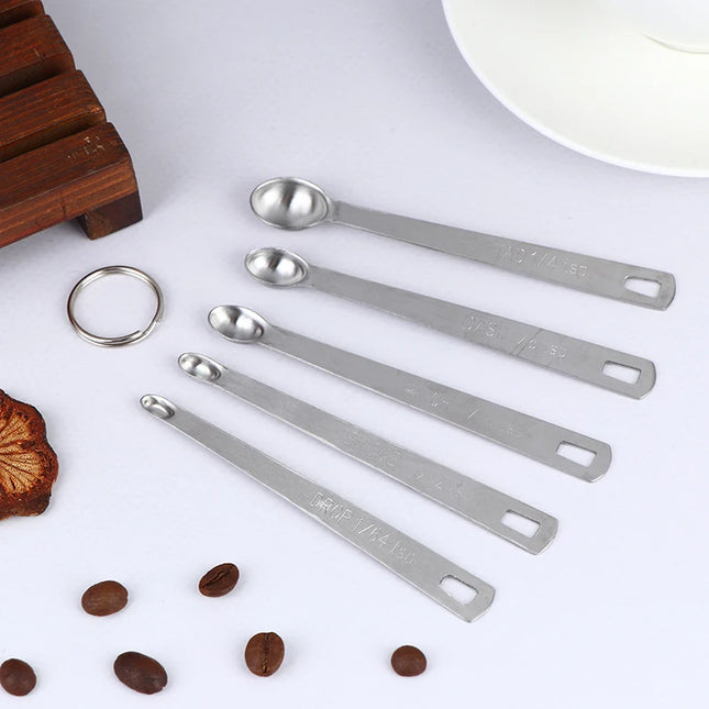 Hot Sale 5Pcs/Set Stainless Steel Small Measuring Spoons Seasoning Dry And Liquid Ingredients Kitchen Accurate Cooking Gadgets