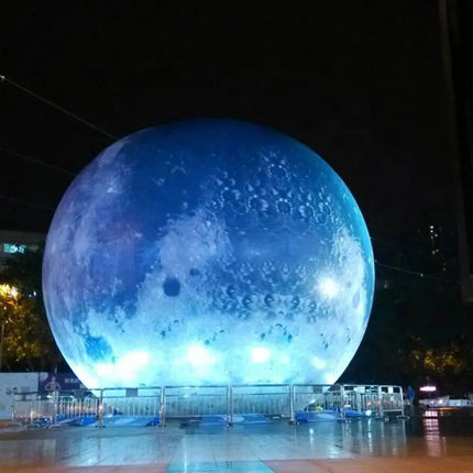 Free Shipping 3meters Helium Giant Inflatable Moon Ball With Led Lighting PVC Airtight Air Blown Planet Balloon For Party Show