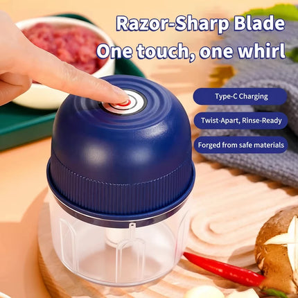 260ML electric meat grinder, garlic chopper, rotary garlic press, vegetable onion cutting machine, kitchen cooking accessories
