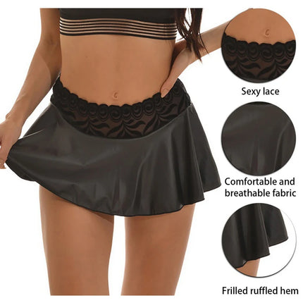 New Sexy Erotic Lingerie Pleated Skirt Extreme Mini Skirt Costumes Women Submissive Skirts Underwear Role Play Outfit Cosplay