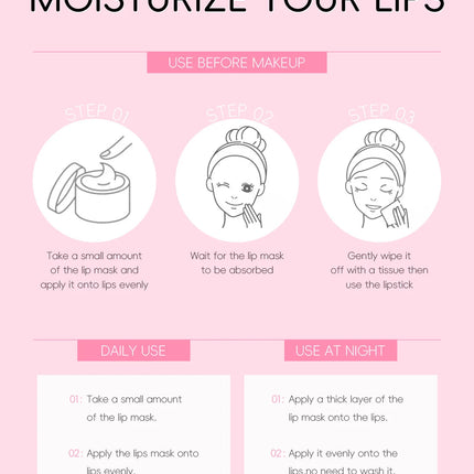 LAIKOU Sakura Lip Mask 8g - Overnight Hydrating Balm, Anti-Aging Plumping & Repair | Smooth Fine Lines, Dryness Treatment