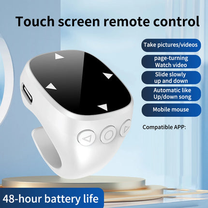For TikTok Scrolling Ring BT 5.3 Video Scrolling Remote Control Page Turner Scroller Finger Remote for Android iOS iPhone iPad