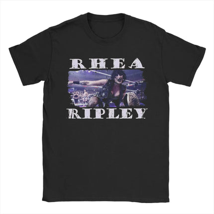 Rhea Ripley B4B Edition T Shirt Men's Cotton Clothes Harajuku  Round Neck Short Sleeve