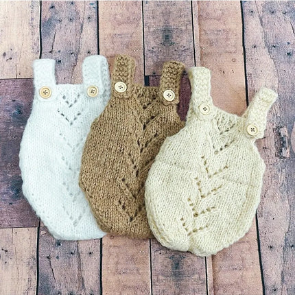 Newborn Photography Props Baby Boy Girl Bodysuit Outfit Soft Knitted Romper Adorable Suitable for Studio or Home Photo Sessions