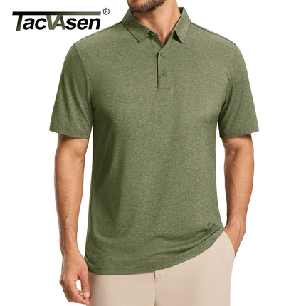 TACVASEN Men's Polo Shirts Short Sleeve Moisture Wicking Lightweight Athletic Casual Collared Golf Shirt Summer Work Polo Shirts